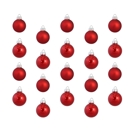 Set de boules de Noël en rouge