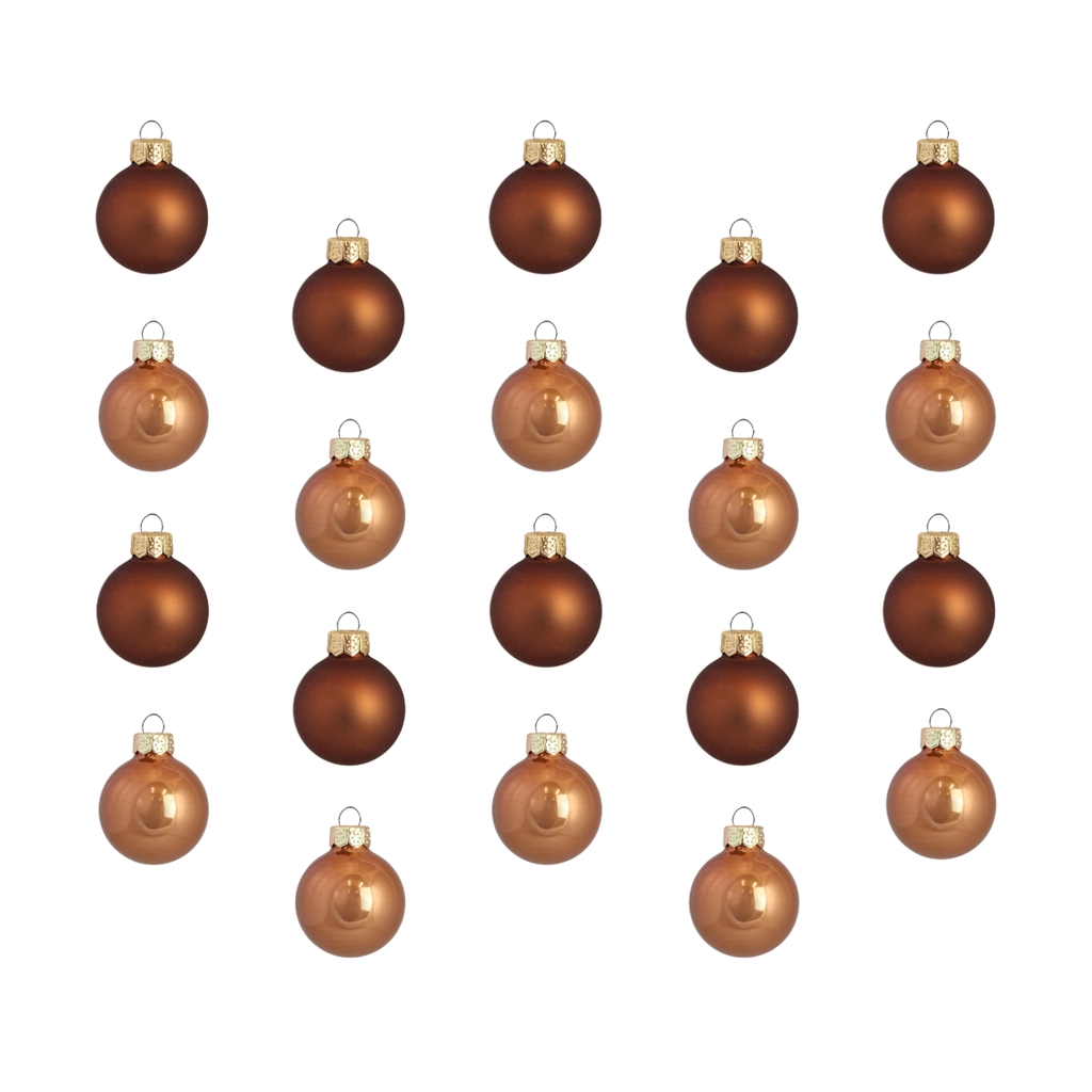 Set de boules de Noël en brun
