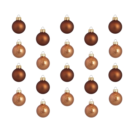 Set de boules de Noël en brun