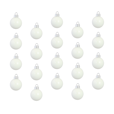 Set de boules de Noël en blanc