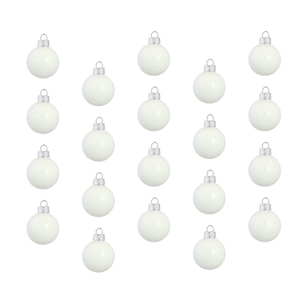 Set de boules de Noël en blanc