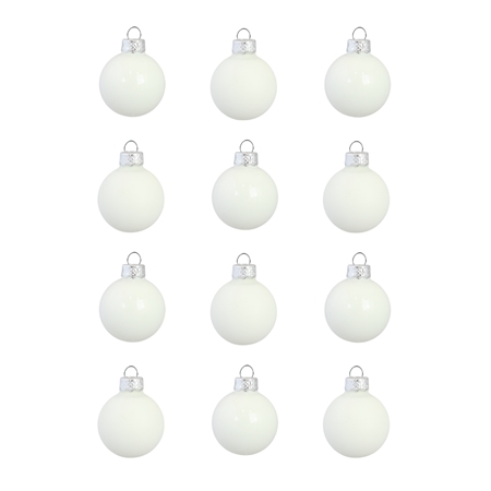 Set de boules de Noël en blanc