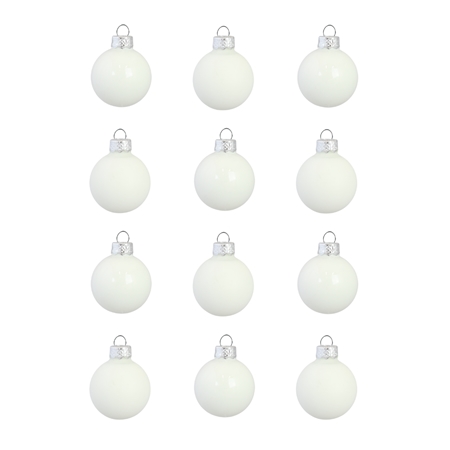 Set de boules de Noël en blanc