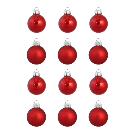 Set de boules de Noël en rouge