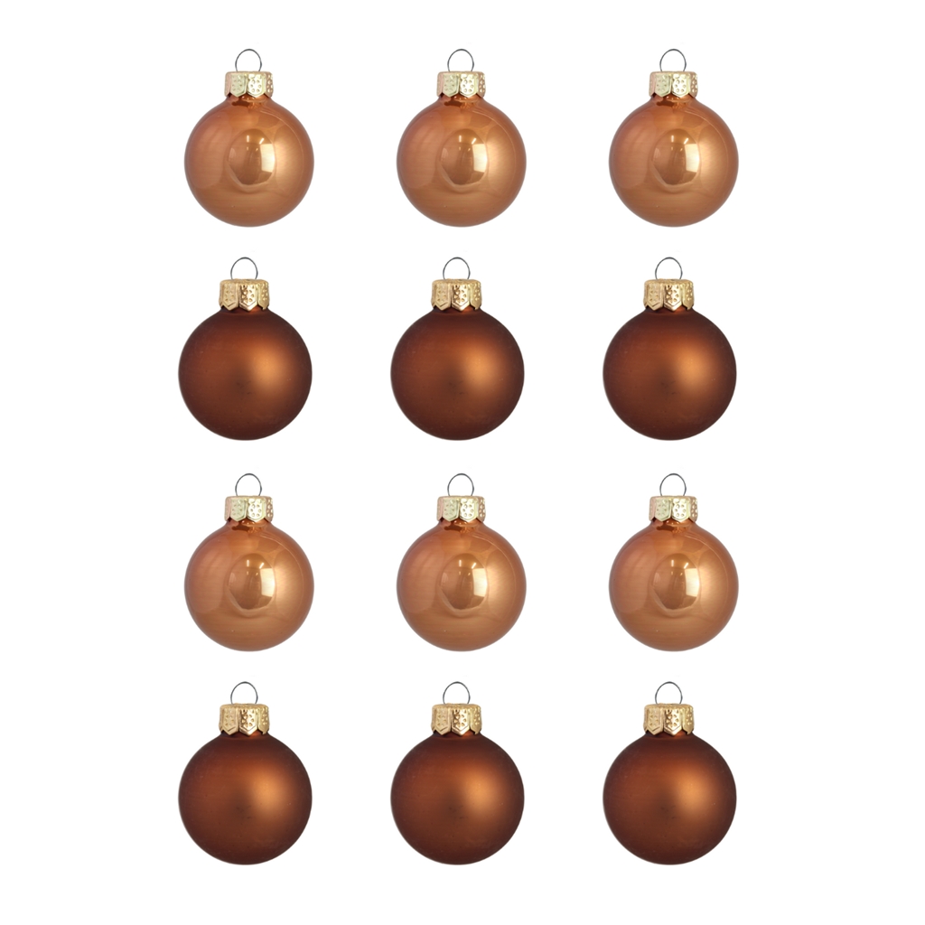 Set de boules de Noël en brun
