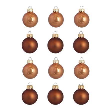 Set de boules de Noël en brun