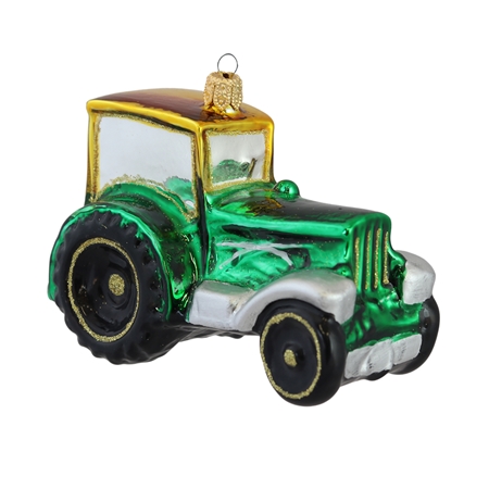 Décoration de Noël Tracteur vert