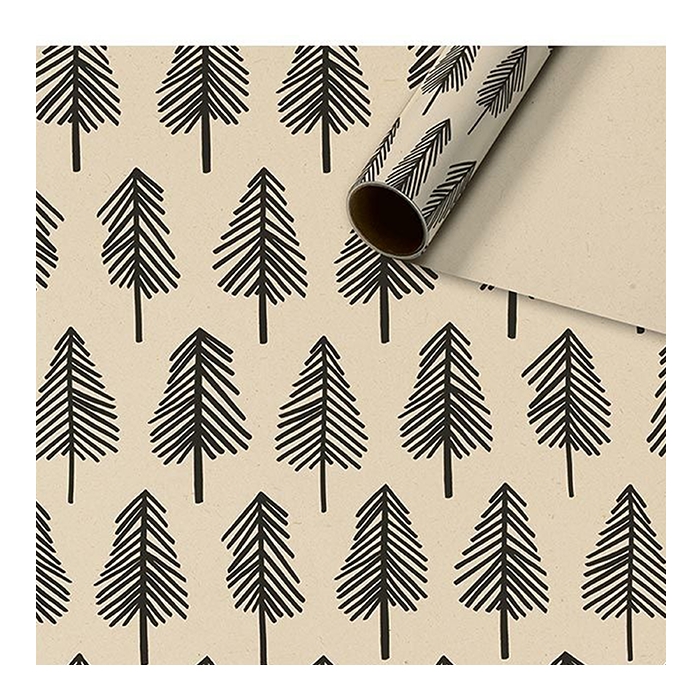 Papier cadeau naturel avec arbre