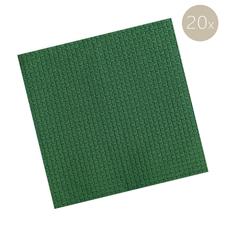 Serviettes de table vertes à texture fine