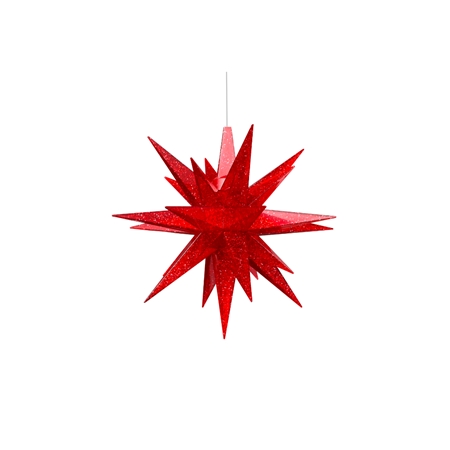 Étoile en plastique rouge Herrnhuter - 13 cm