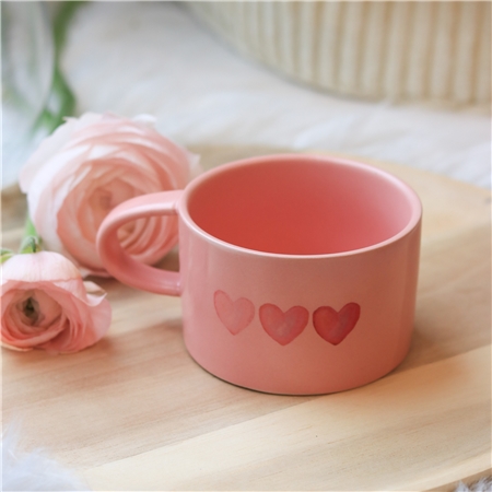 Tasse avec cœurs rose Decor by Glassor