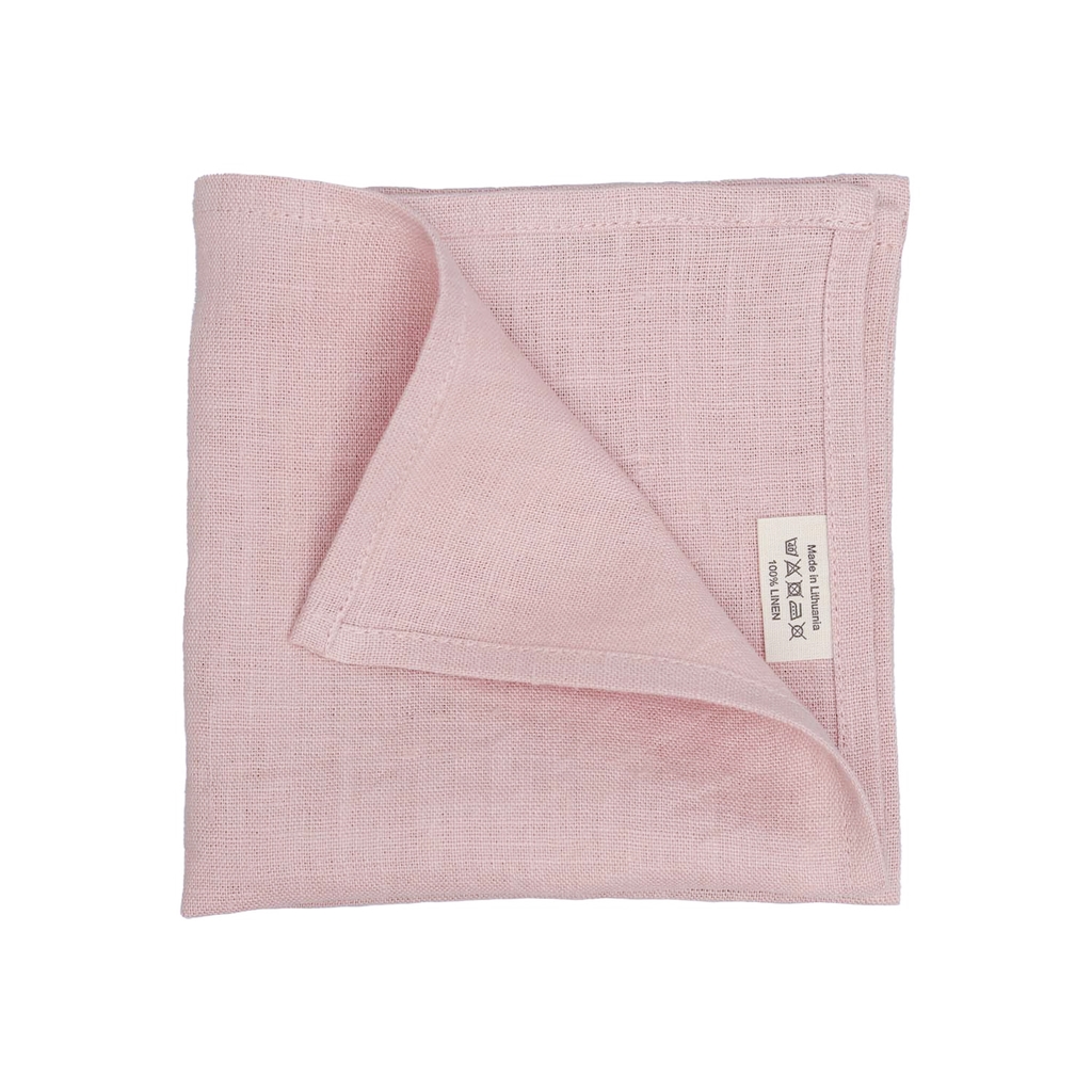 Serviette de table en lin vieux rose