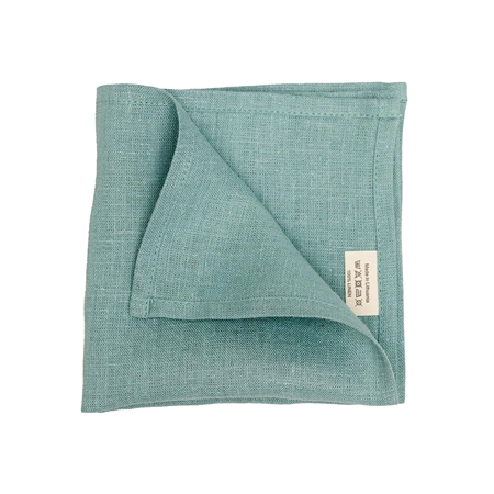 Serviette de table en lin turquoise