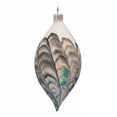 Olive de Noël, décor de plumes