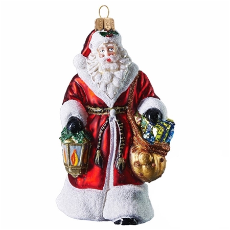 Figurine de Pere Noël avec une lanterne