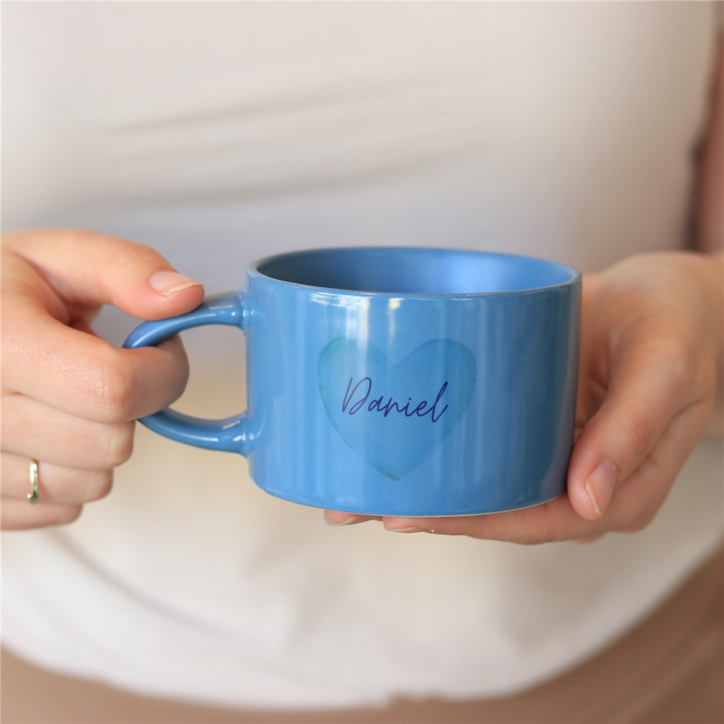 Mug bleu avec nom