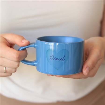 Mug bleu avec nom