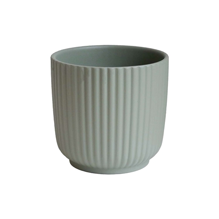 Petit pot de fleur Luna vert olive