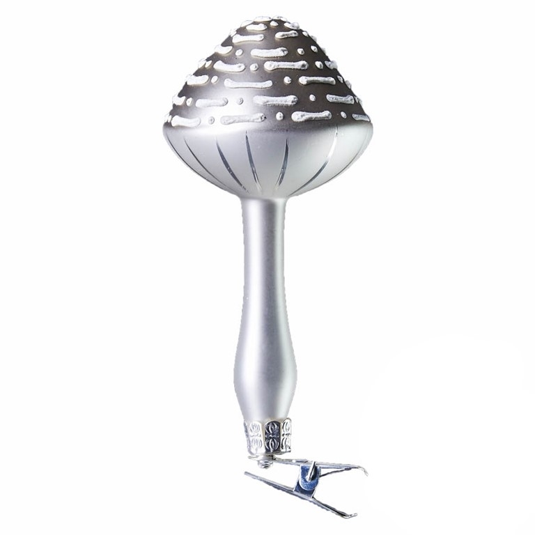 Décoration de Noël, champignon avec un chapeau rond