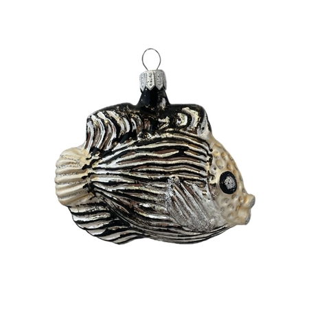 Poisson en verre argenté