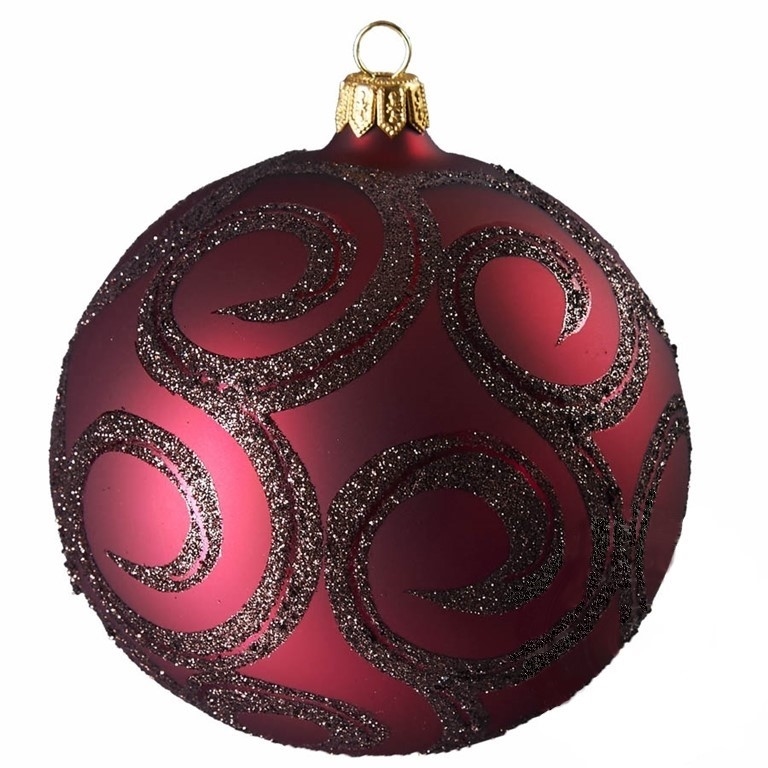 Boule de Noël bordeaux