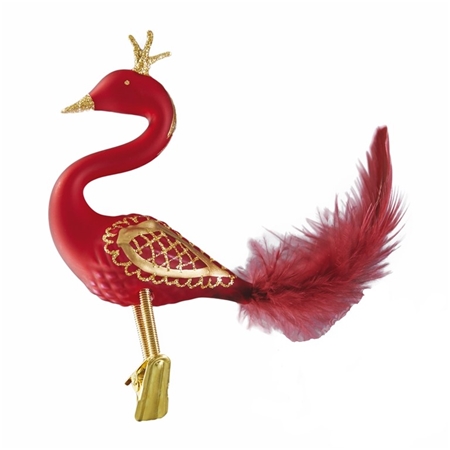 Cygne rouge avec couronne