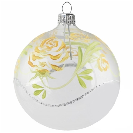 Boule en verre transparent rose