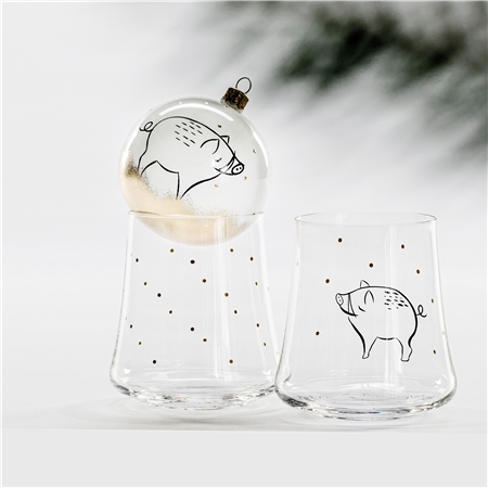 Set de verres avec sanglier