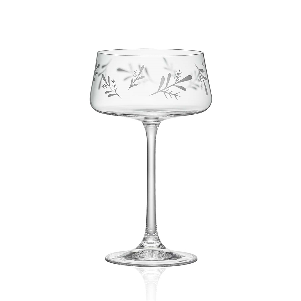 Set de verres à cocktail à décor de feuilles