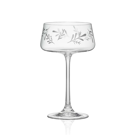 Set de verres à cocktail à décor de feuilles