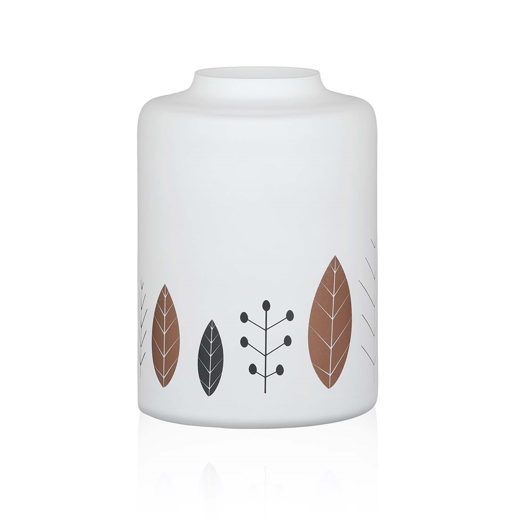 Vase blanc à décor d'histoires dorées