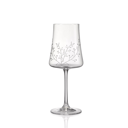 Ensemble de verres à vin au décor givré