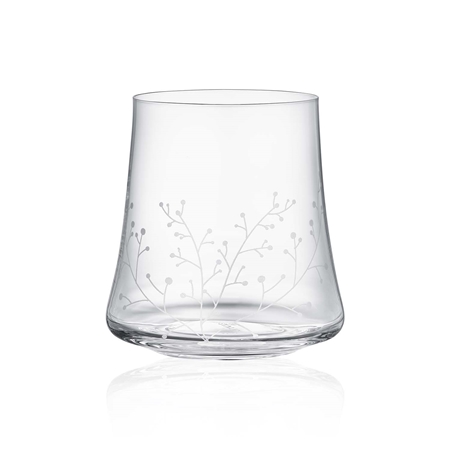 Set de verres transparents au décor givré