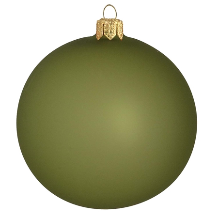 Ornement en verre de couleur vert mat