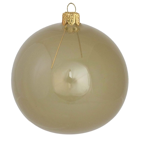 Ornement en verre transparent de couleur vert olive