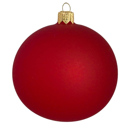 Ornement en verre de couleur bordeaux mat