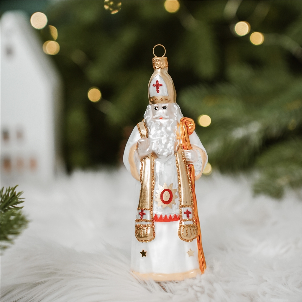 Ornement en verre du Père Noël