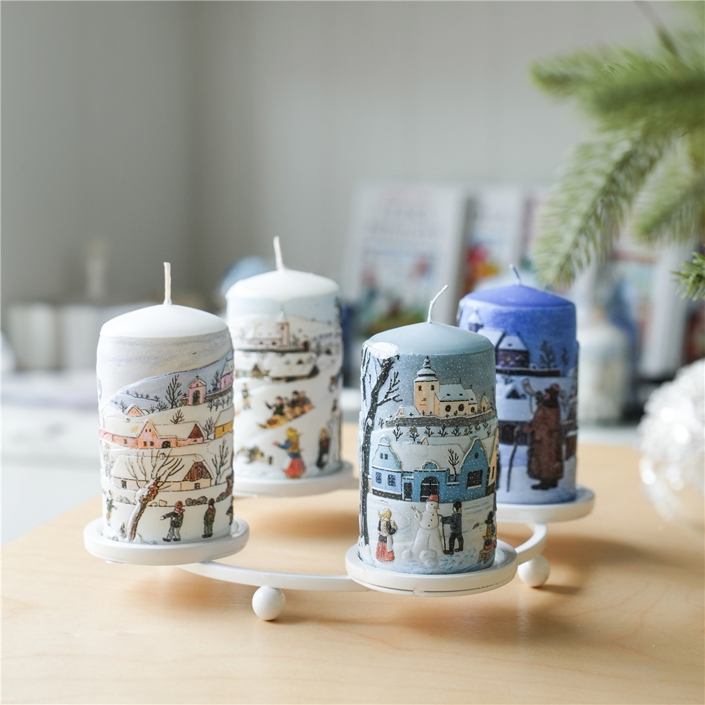 Bougeoir de l'Avent Ladovy Noël petit blanc