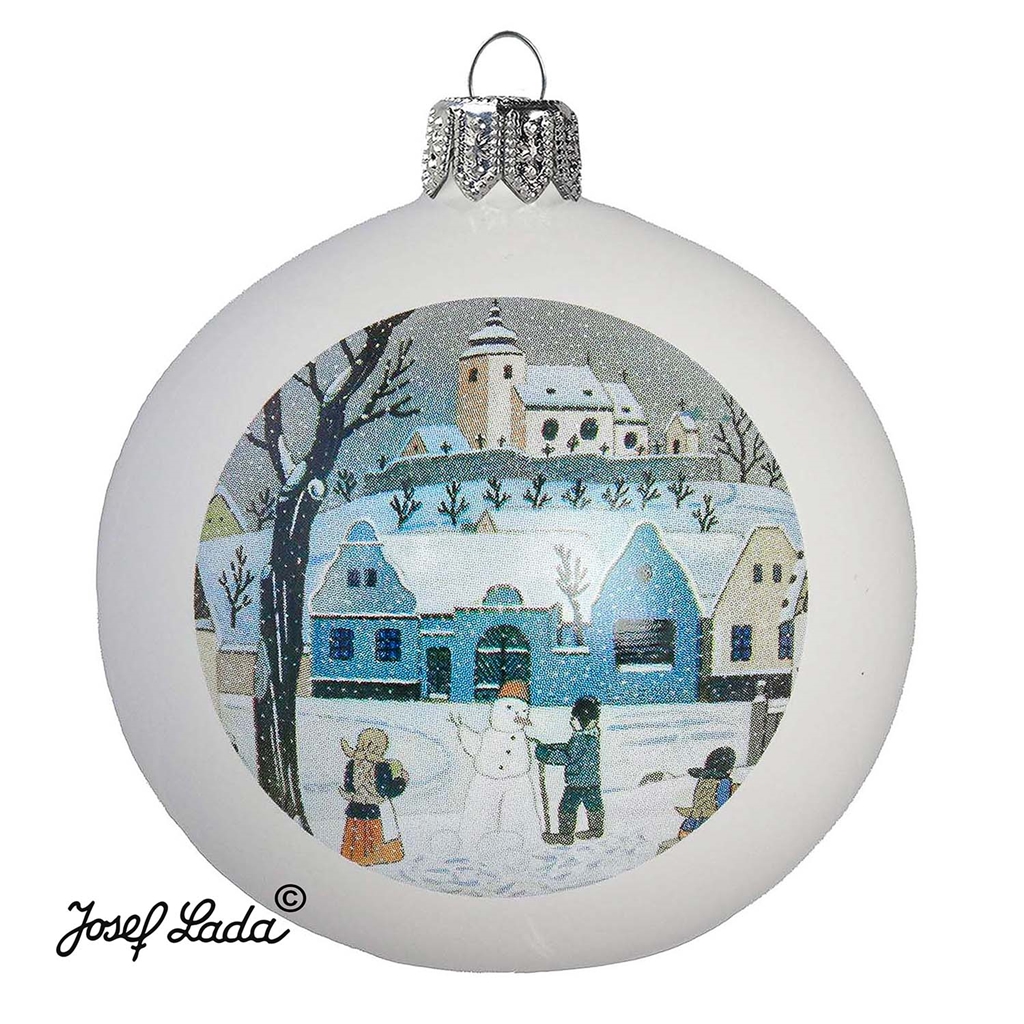 Décoration "Noël d'autrefois" - Notre bonhomme de neige