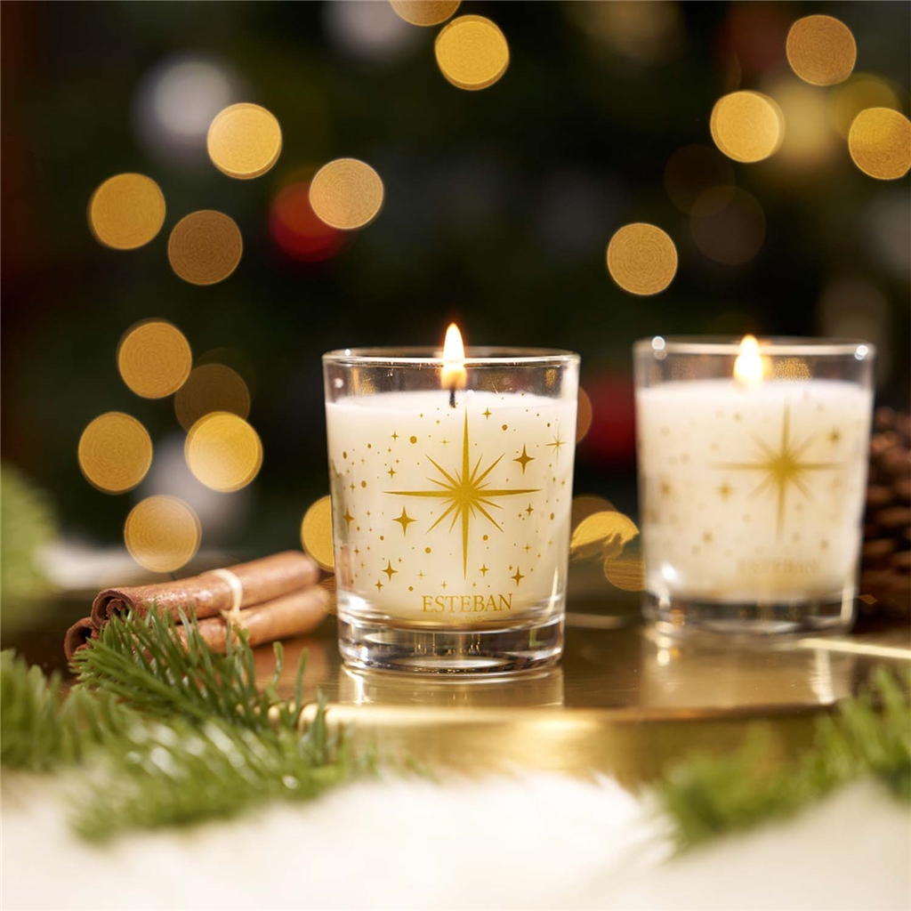 Lot de deux bougies de Noël