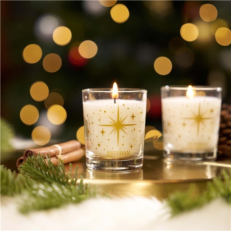 Lot de deux bougies de Noël