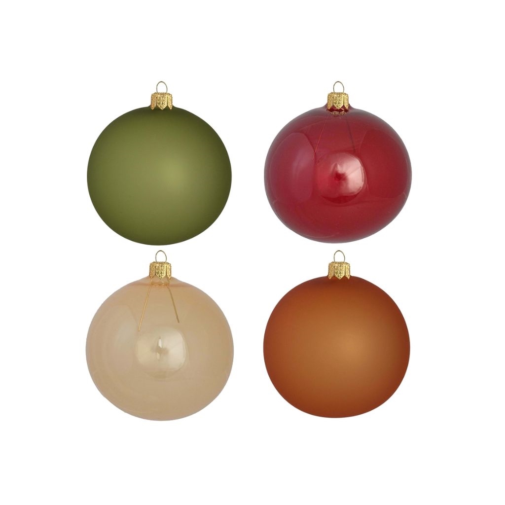 Lot de décorations en verre aux couleurs de « Zlaté hodinky »