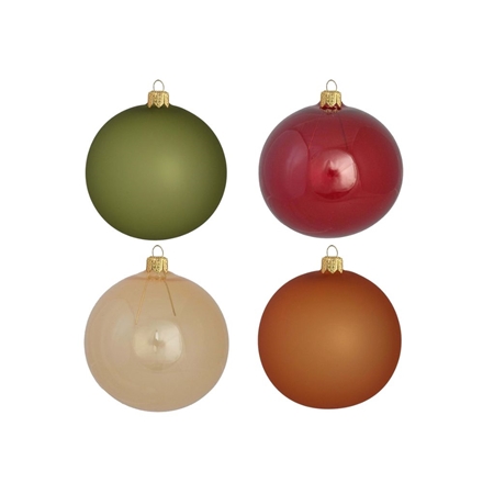 Lot de décorations en verre unies « L'heure d'or » 