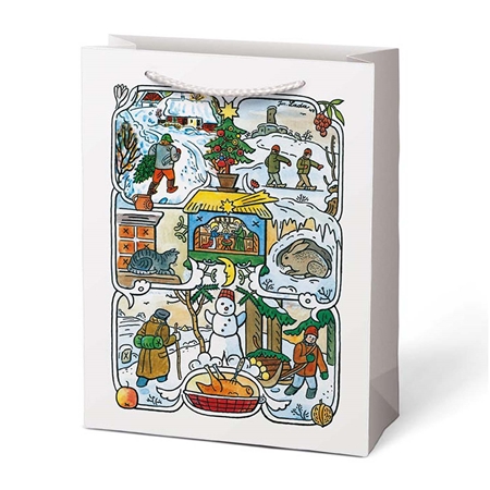 Sac cadeau Josef Lada blanc