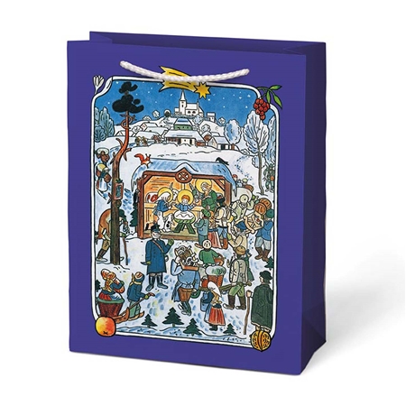 Sac cadeau Josef Lada bleu foncé