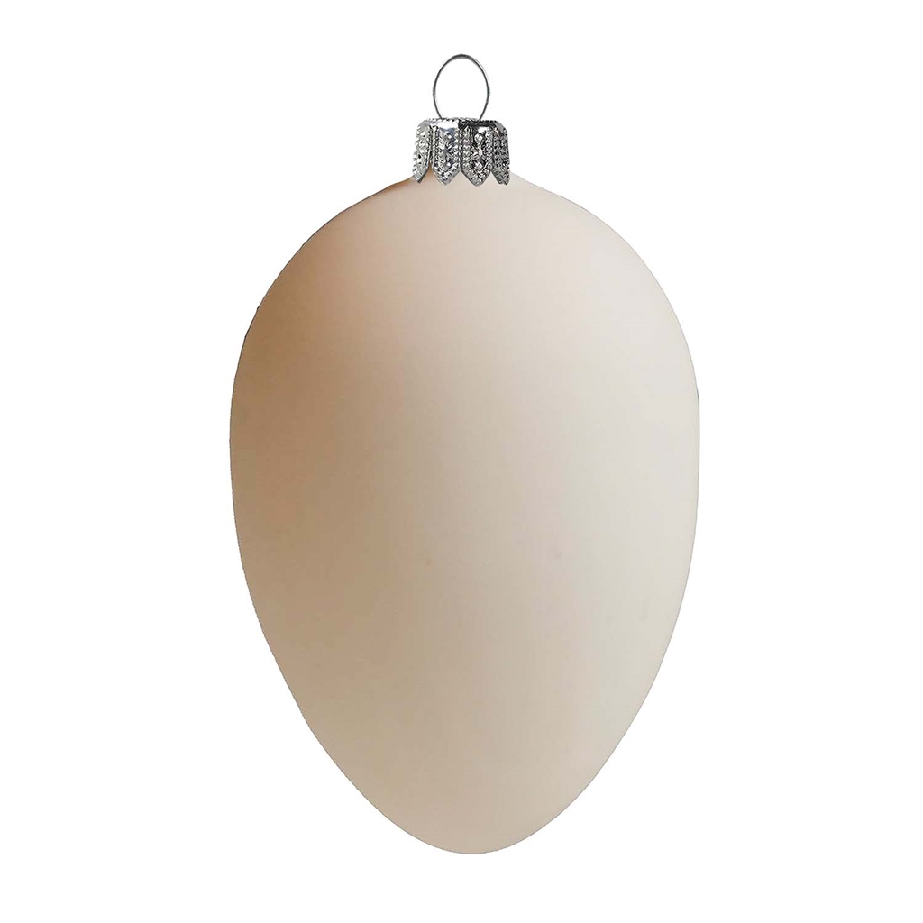 Oeuf de Pâques en verre beige