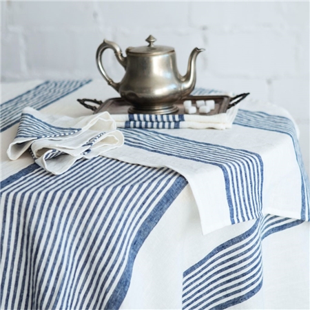 Nappe en lin rayé