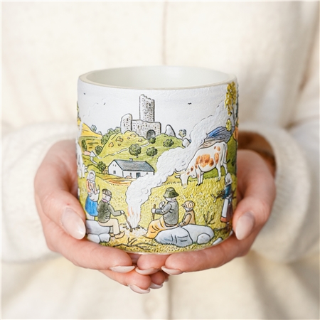 Lanterne avec illustration Automne
