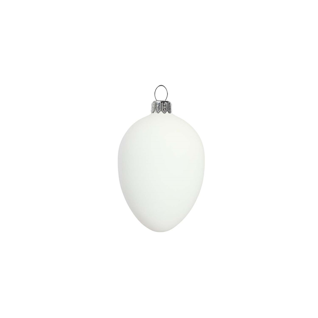 Mini œufs de Pâques blanc mat