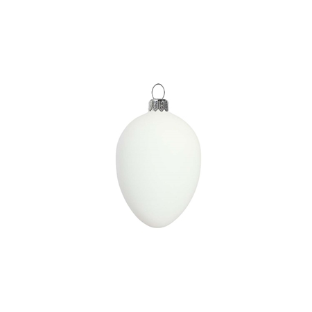 Mini œufs de Pâques blanc mat